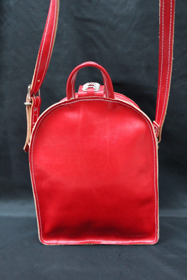 Bolso Estilo Vintage de Cuero Rojo