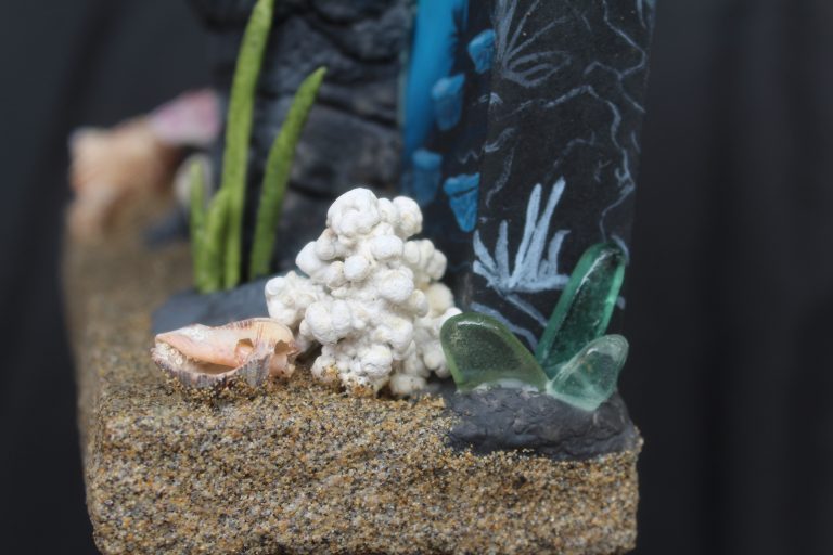 Llavero Arrecife de coral con peces tropicales - Huella Artistica