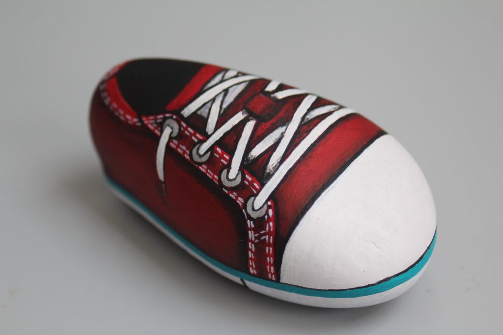 Piedra Zapato Deportivo Rojo
